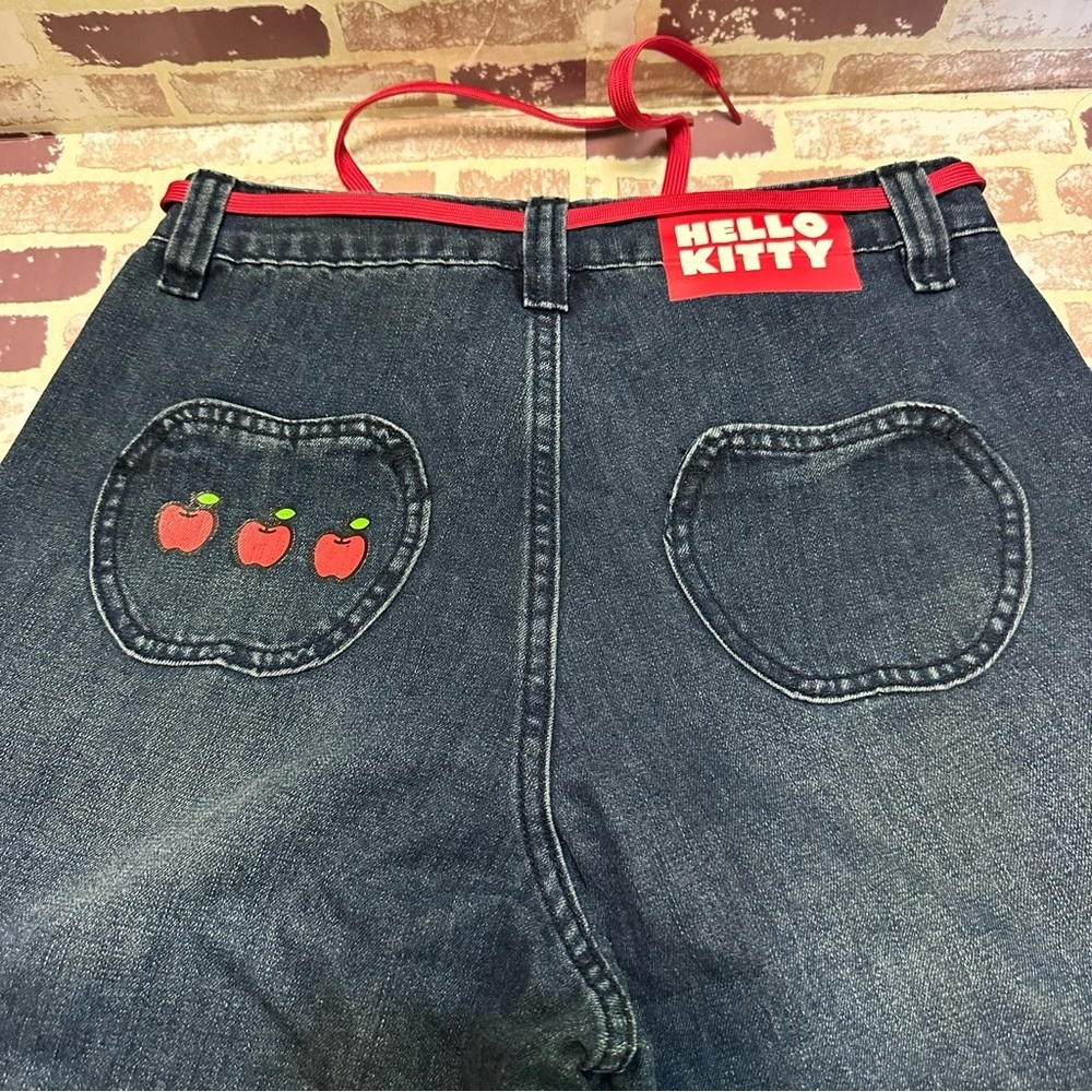 Hello Kitty Denim Jeans with Pink Accents size 1 - Picture 6 of 11